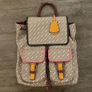 NWT Tory Burch Perry Jacquard Flap Backpack